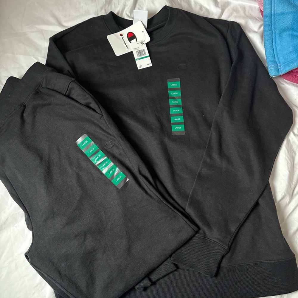 Champion Men's Dark Gray Crewneck Sweater
